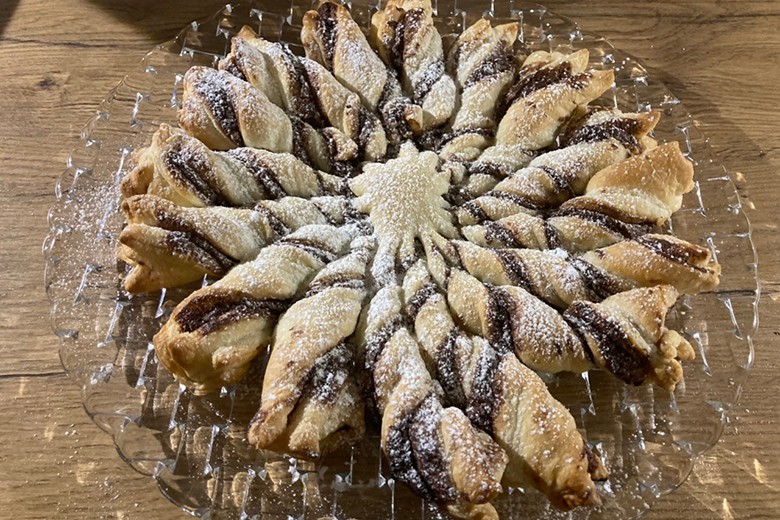 Gewrungener Blätterteig mit Nutella