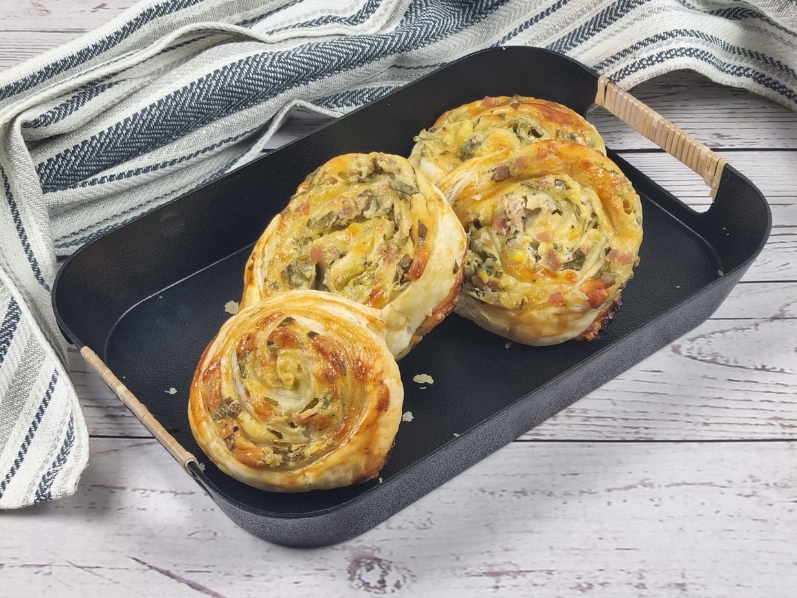 Schinken-Käse-Schnecken