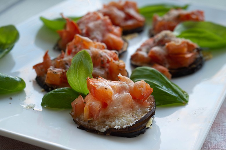 Überbackene Aubergine mit Parmesan