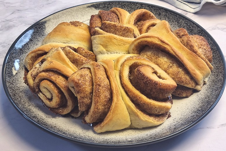 Vegane Franzbrötchen