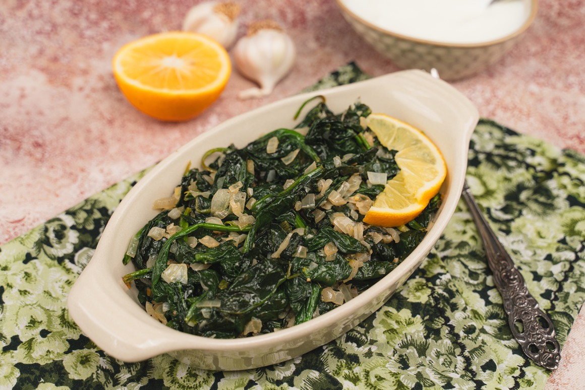 Blattspinat mit Knoblauch - Rezept