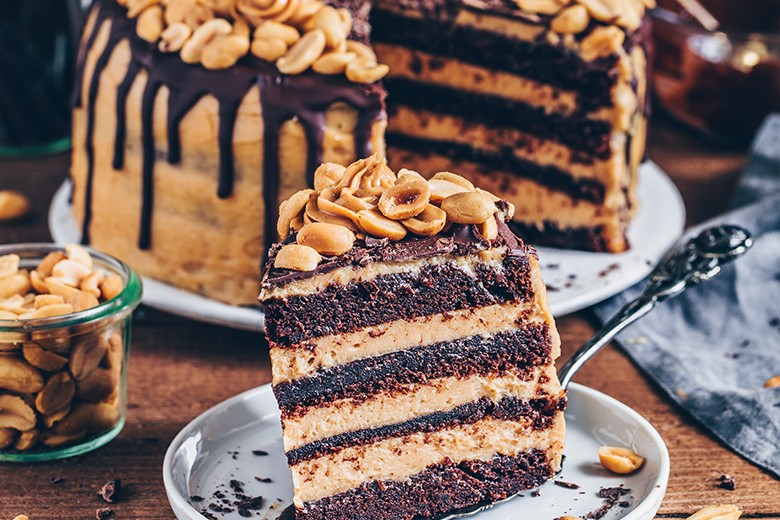 Erdnussbutter-Schokoladen-Torte