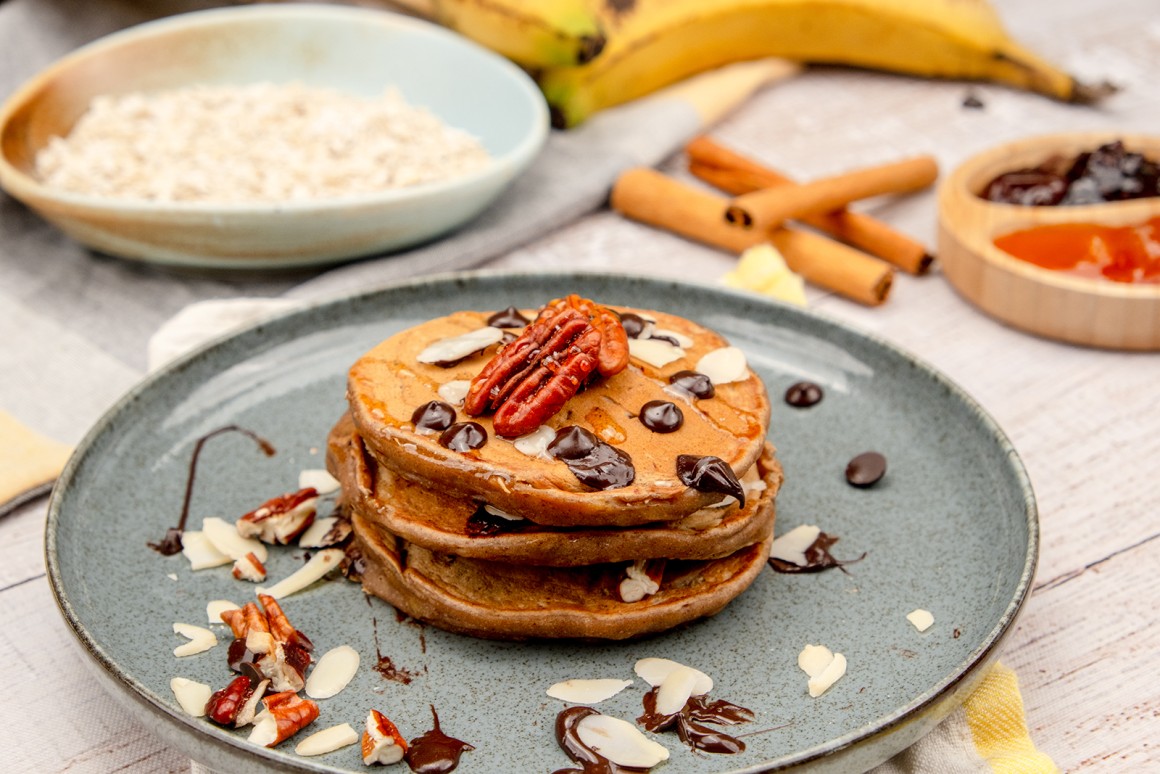 Vegane Bananenpancakes