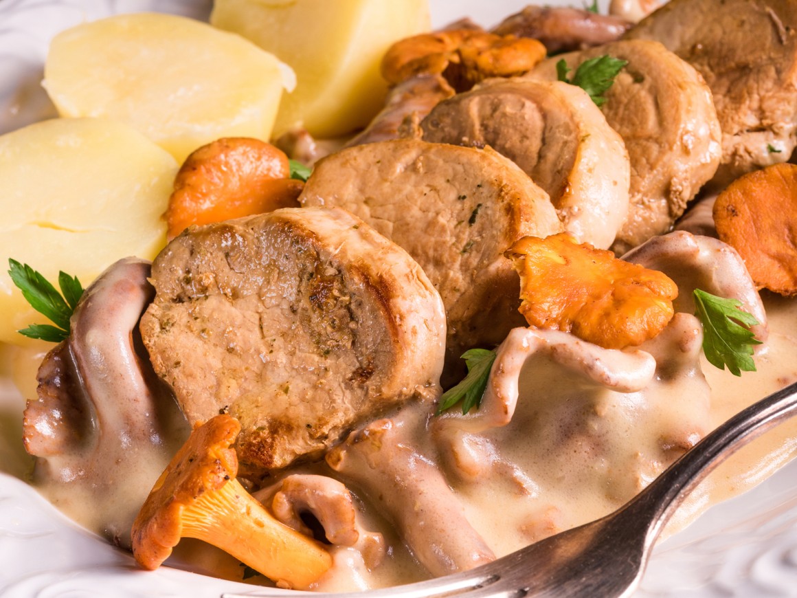 Schweinefilet in Pilzsoße