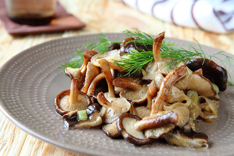 Gebratene Shiitake-Pfanne