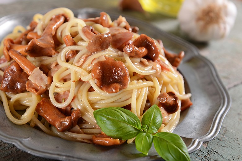Spaghetti mit Pfifferlingen