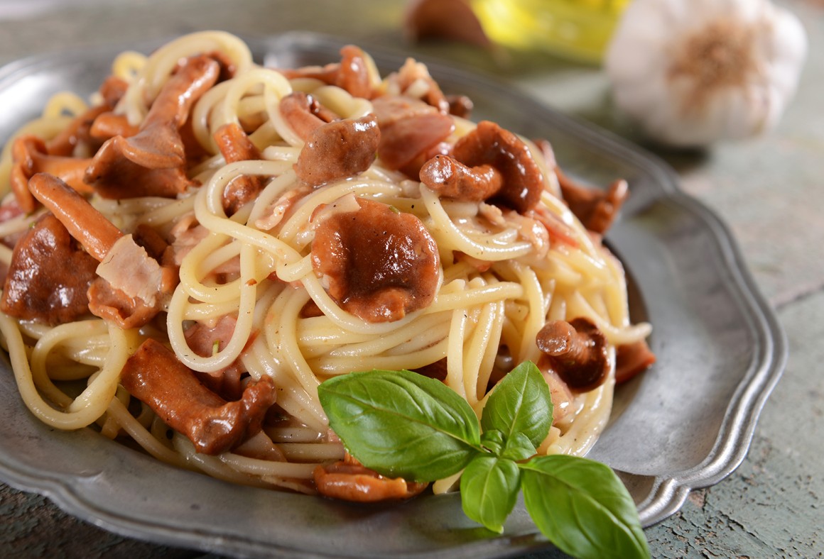 Spaghetti mit Pfifferlingen