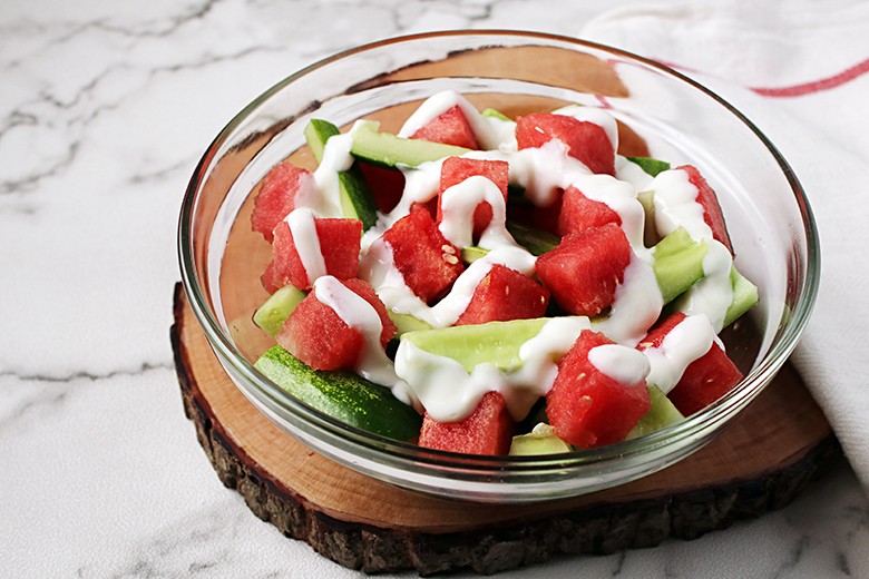 Melonen-Gurkensalat