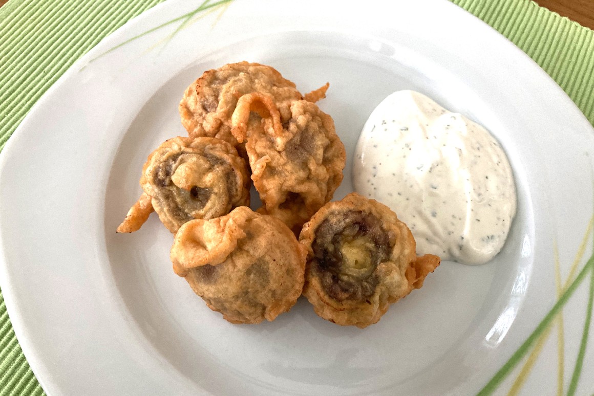 Gebackene Champignons im Bierteig - Rezept
