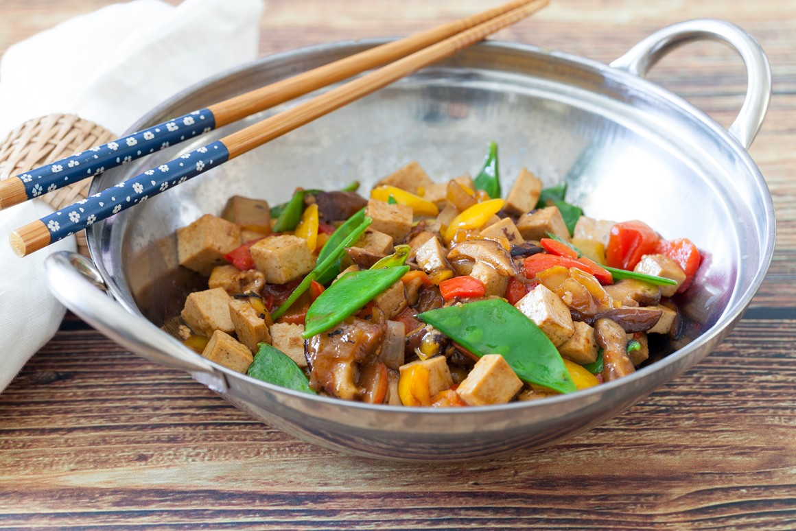 Wok-Gemüse mit Tofu