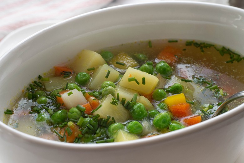 Frühlingssuppe mit Kartoffeln