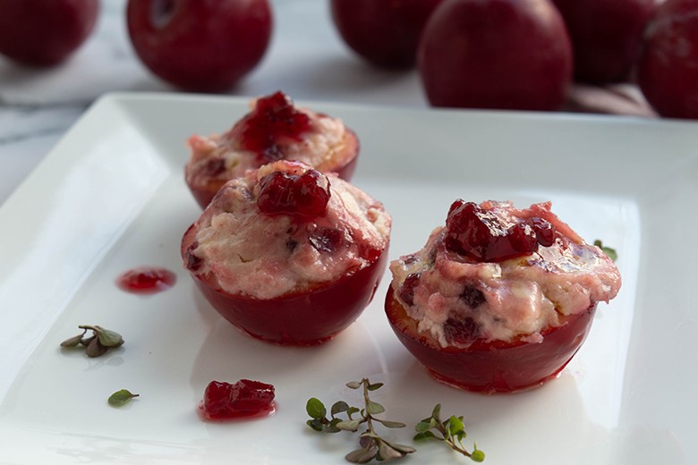 Gebackene Camembert-Pflaumen