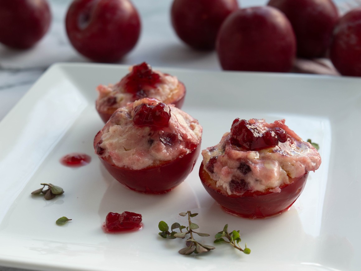 Gebackene Camembert-Pflaumen - Rezept