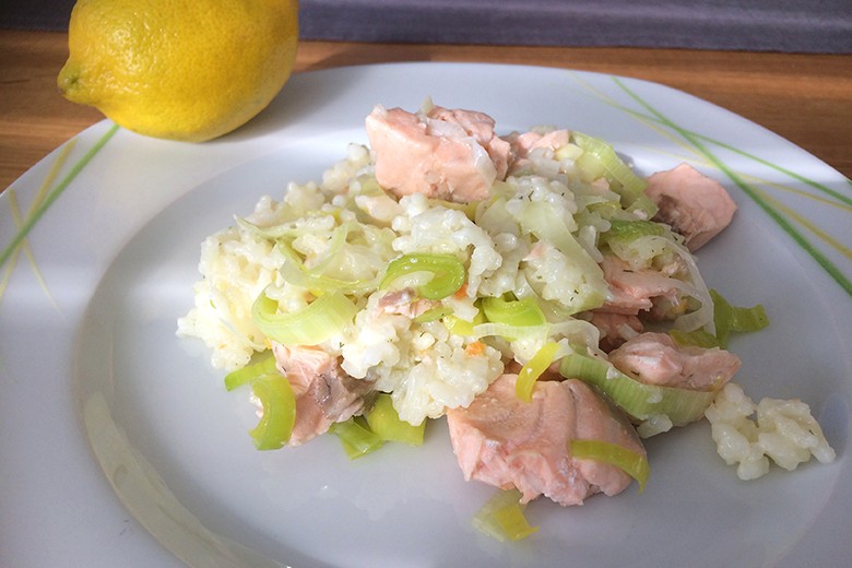 Risotto mit Lachs