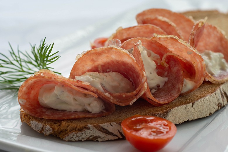 Salamihäppchen mit Ricotta
