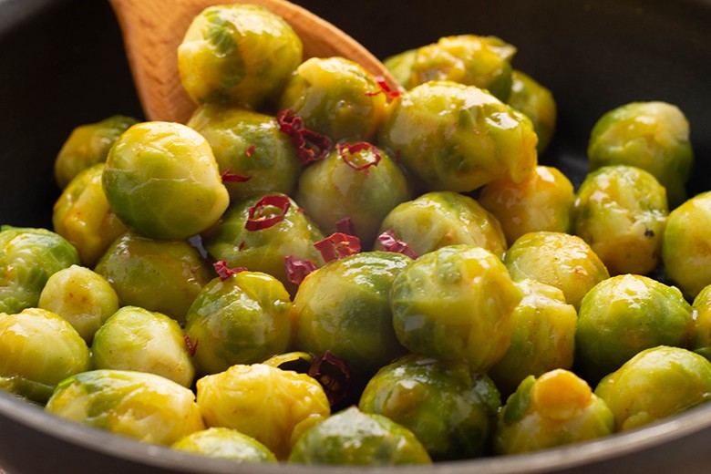 Rosenkohl in würziger Currybutter
