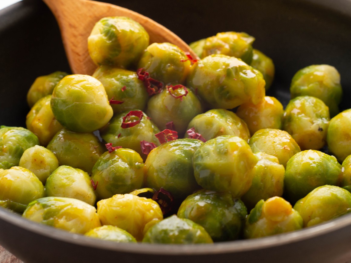 Rosenkohl in würziger Currybutter