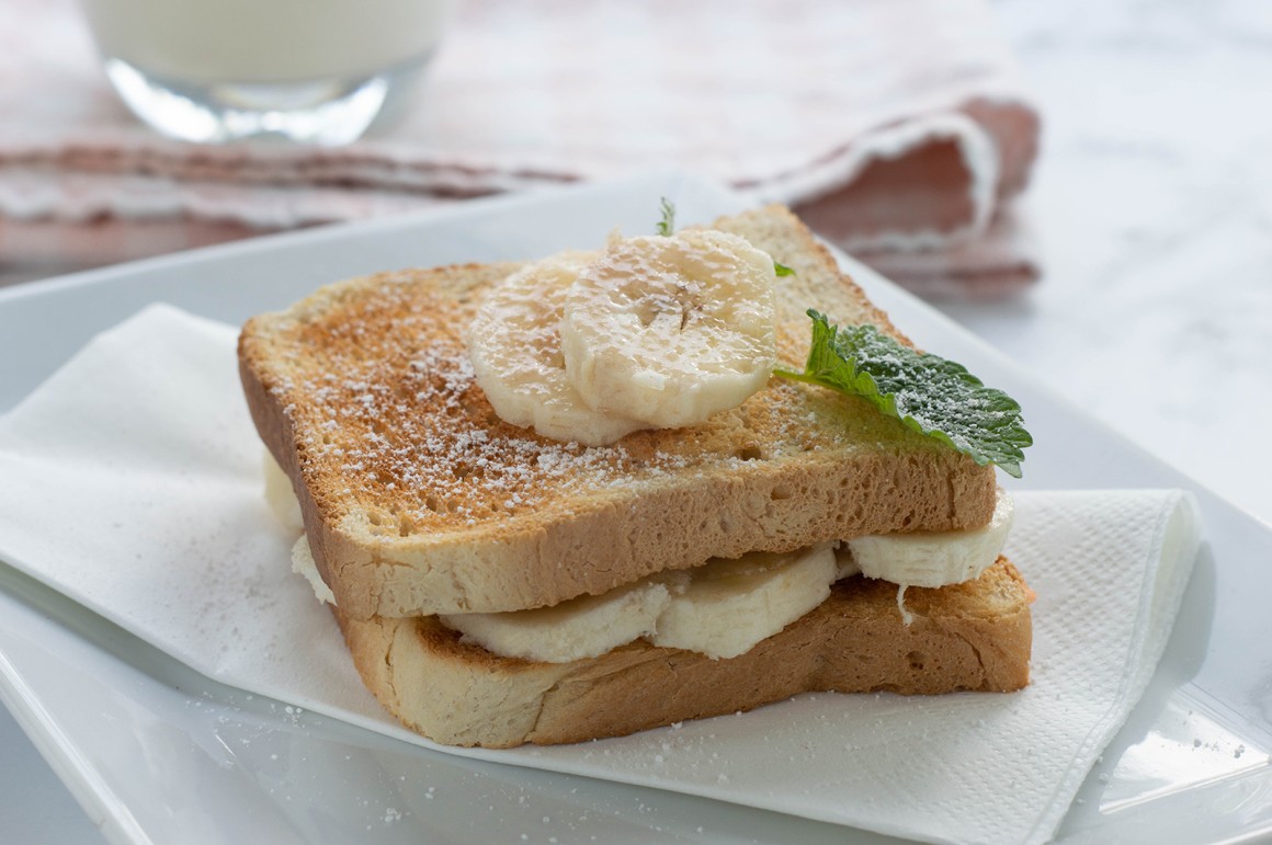 Bananen-Marzipan-Sandwich - Rezept