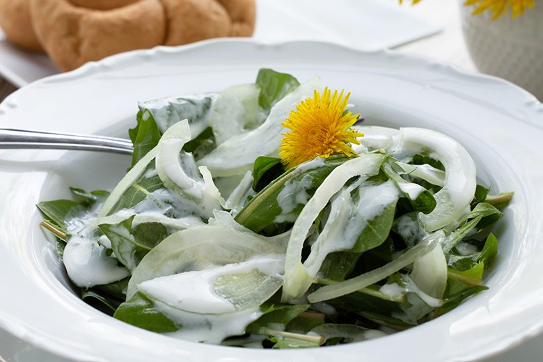 Omas Löwenzahnsalat