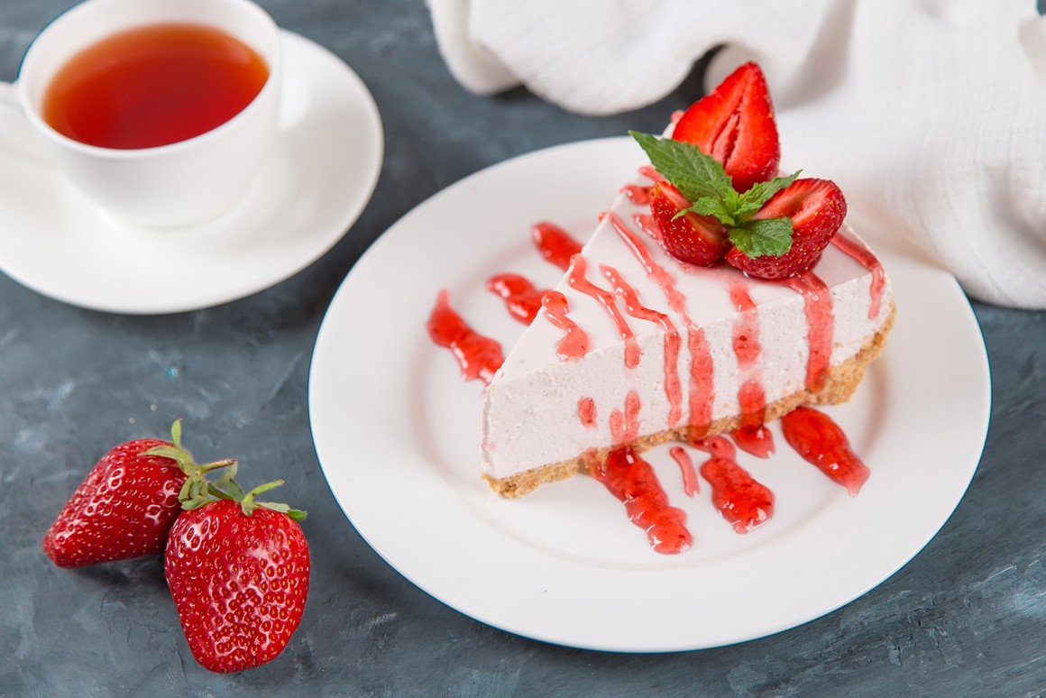 No Bake Erdbeercheesecake