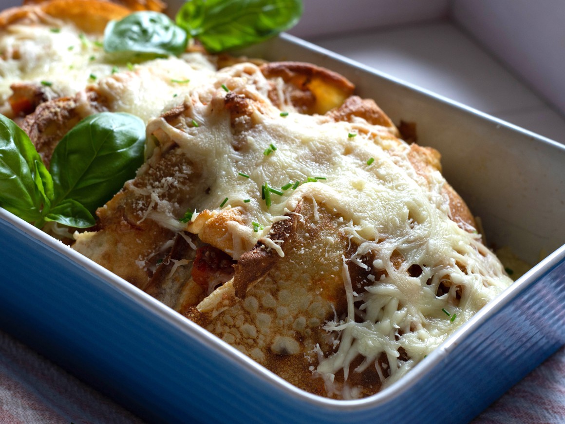 Herzhafter Pfannkuchenauflauf - Rezept