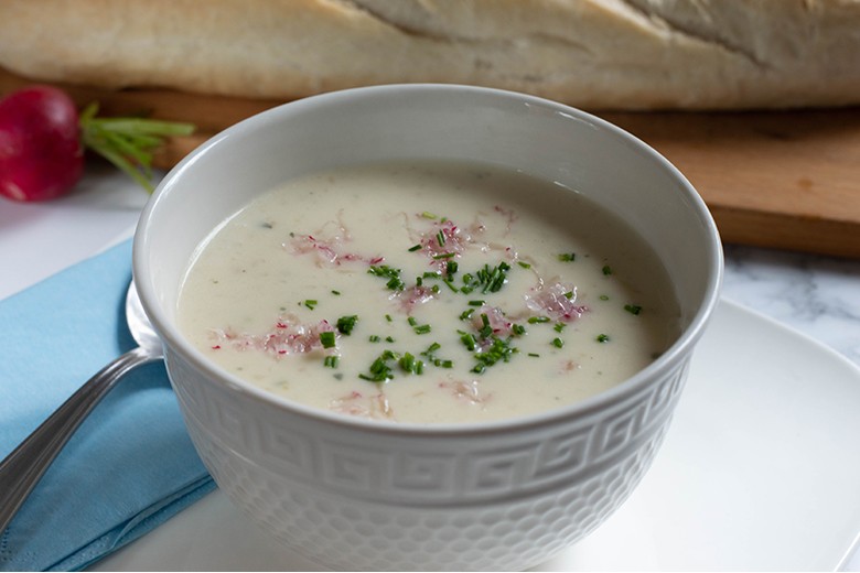 Kartoffel-Radieschen-Suppe