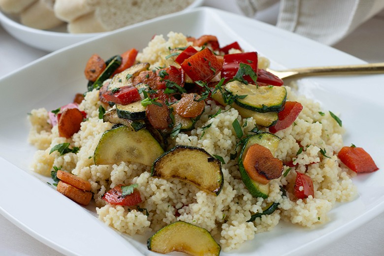 Quinoa mit geröstetem Gemüse