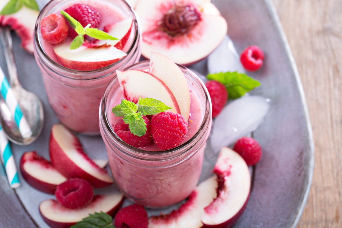 Himbeer-Pfirsich-Smoothies - Rezept