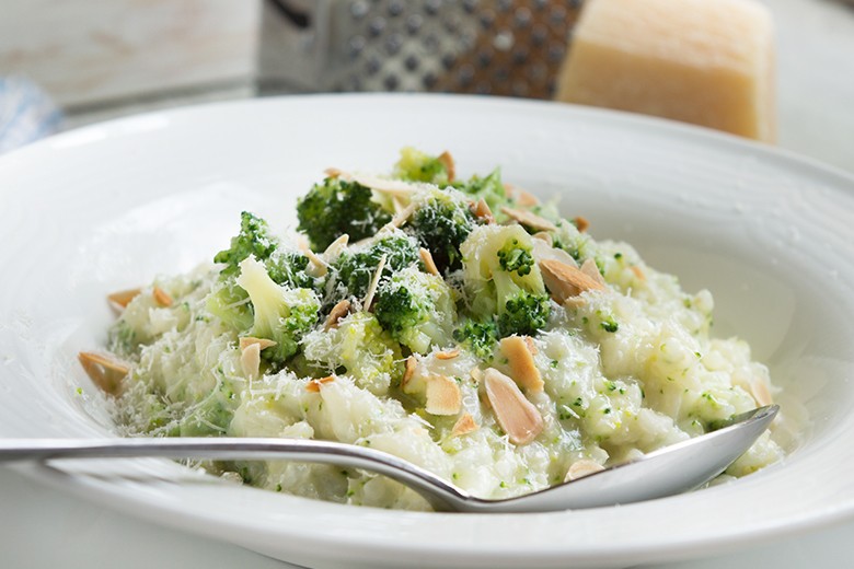 Brokkoli-Risotto mit Mandeln