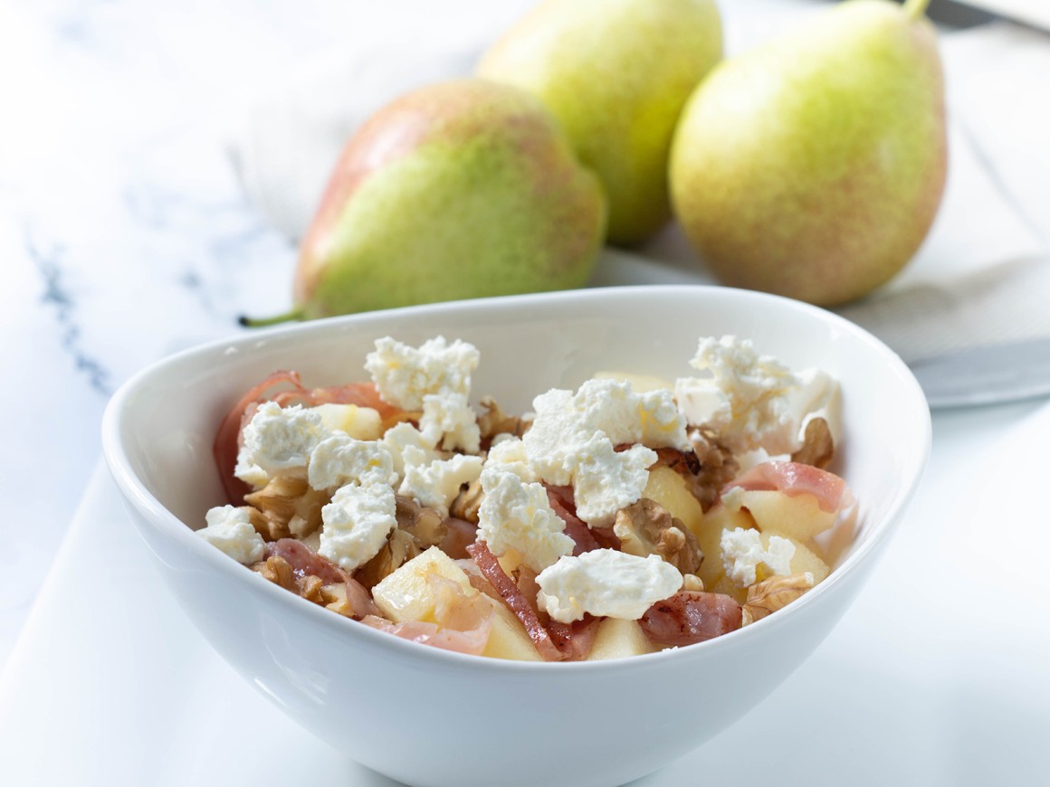 Birnen-Speck-Salat mit Feta