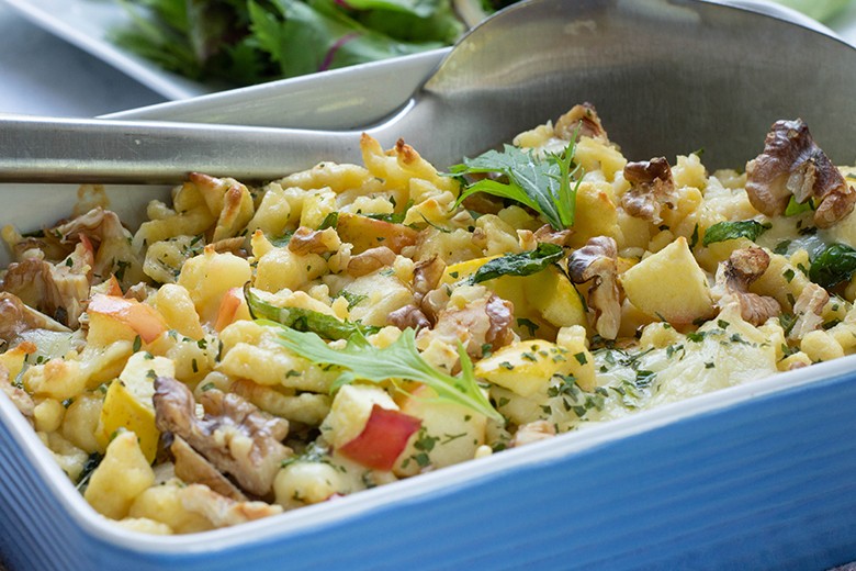 Gorgonzola-Spätzleauflauf