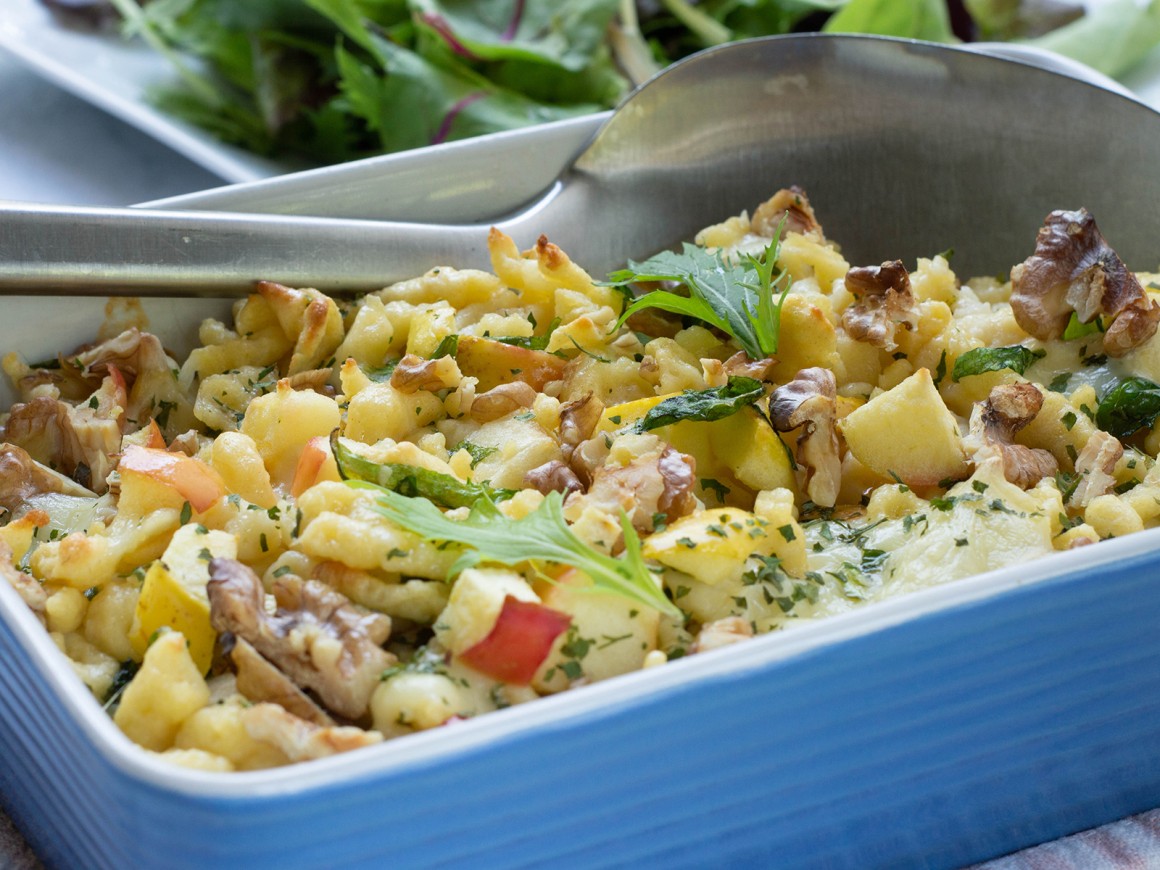 Gorgonzola-Spätzleauflauf