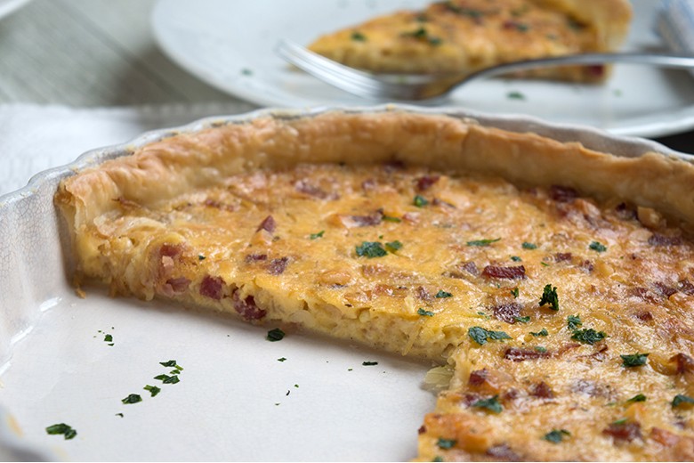 Pfälzer Zwiebelkuchen mit Speck