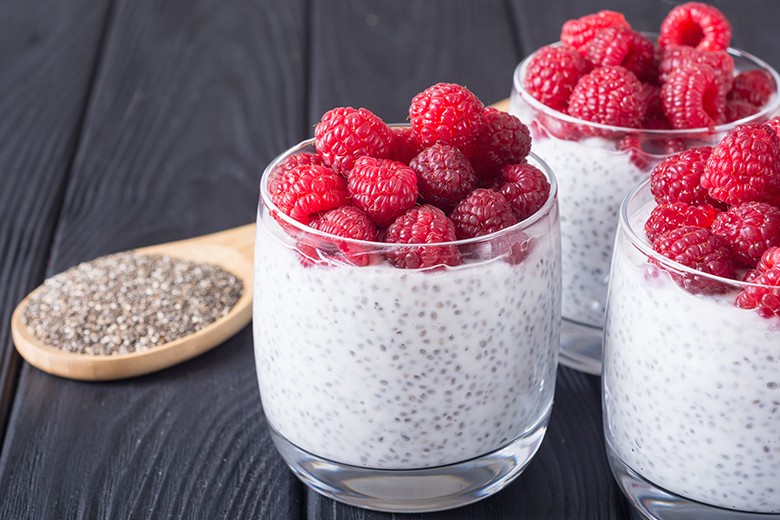 Chia-Himbeer-Kokos-Pudding