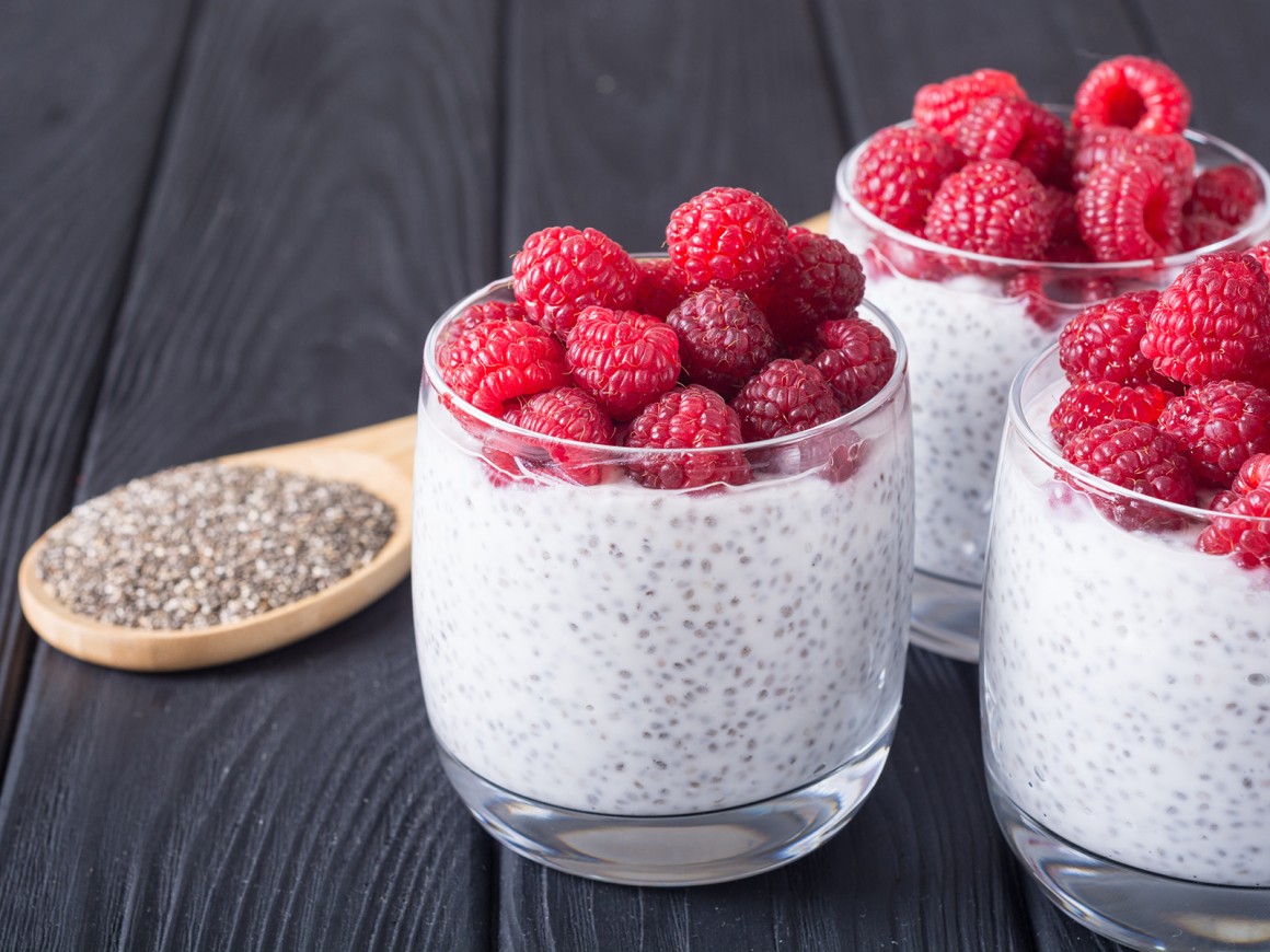 Chia-Himbeer-Kokos-Pudding