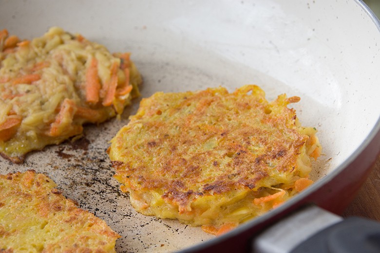 Kartoffelpuffer mit Kürbis