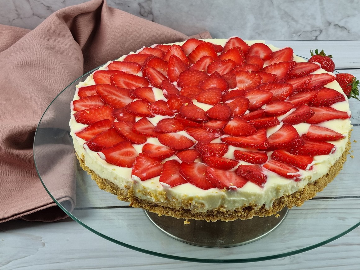 Erdbeerkuchen ohne backen - Rezept