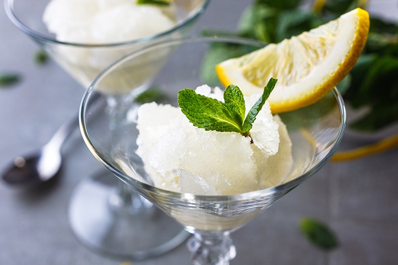 Zitronensorbet