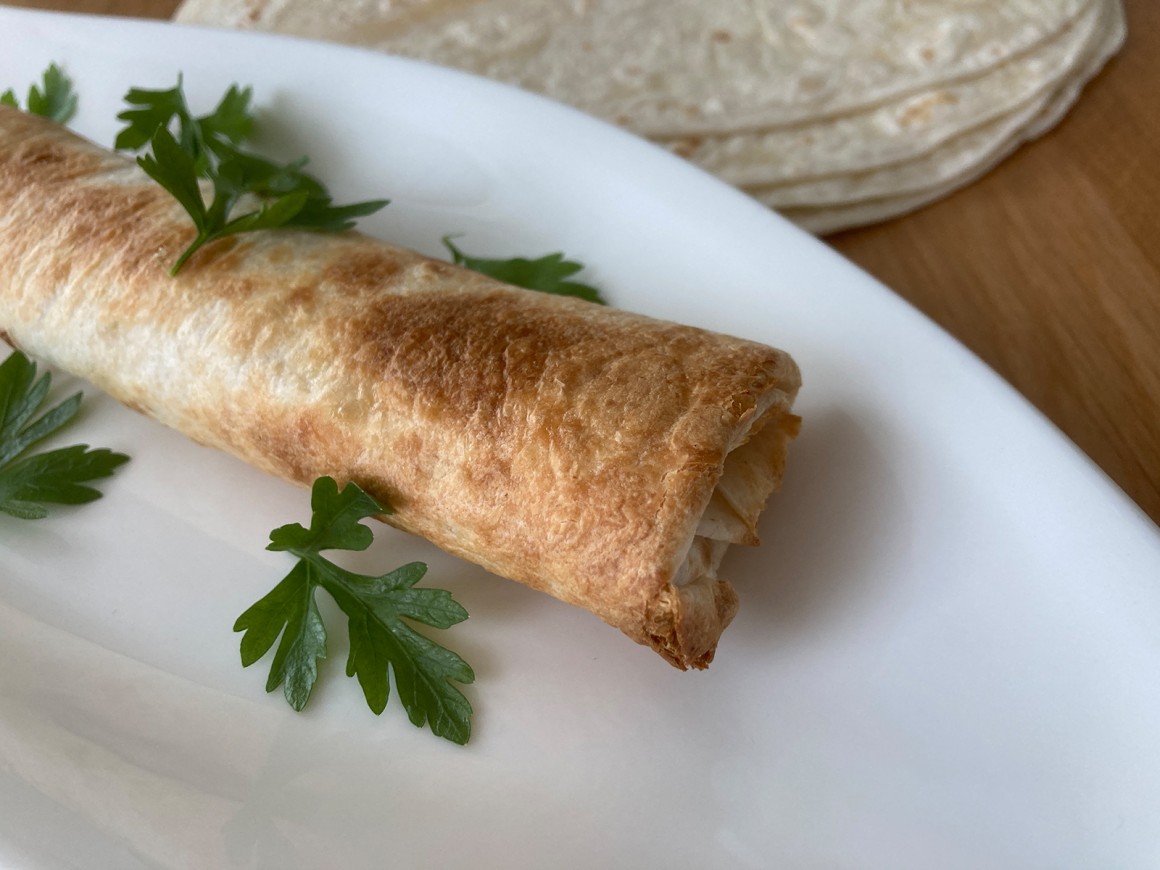 Schinken-Käse-Wrap aus der Heißluftfritteuse