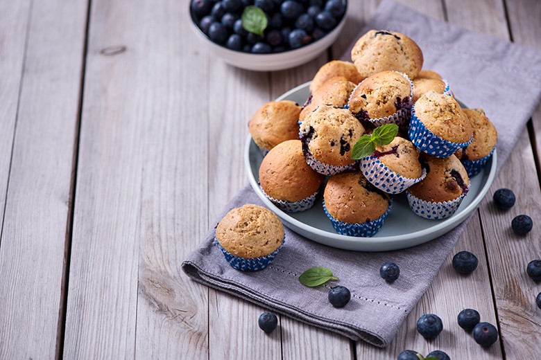 Vegane Blaubeermuffins