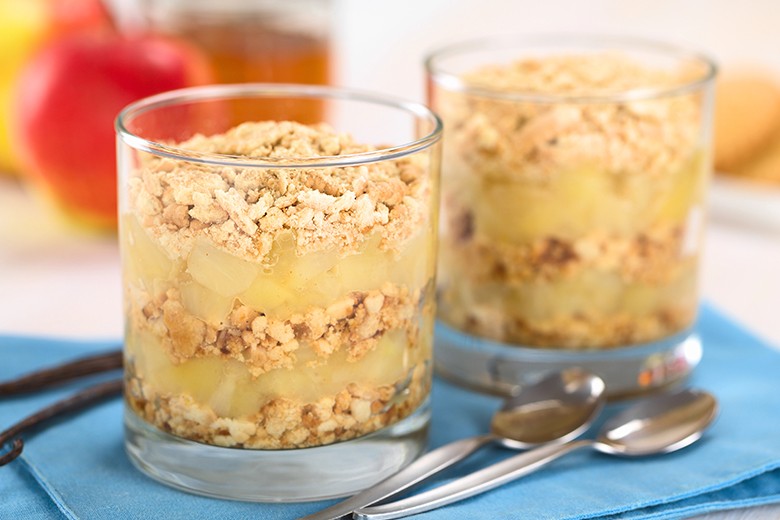 Dänischer Apfelkuchen im Glas
