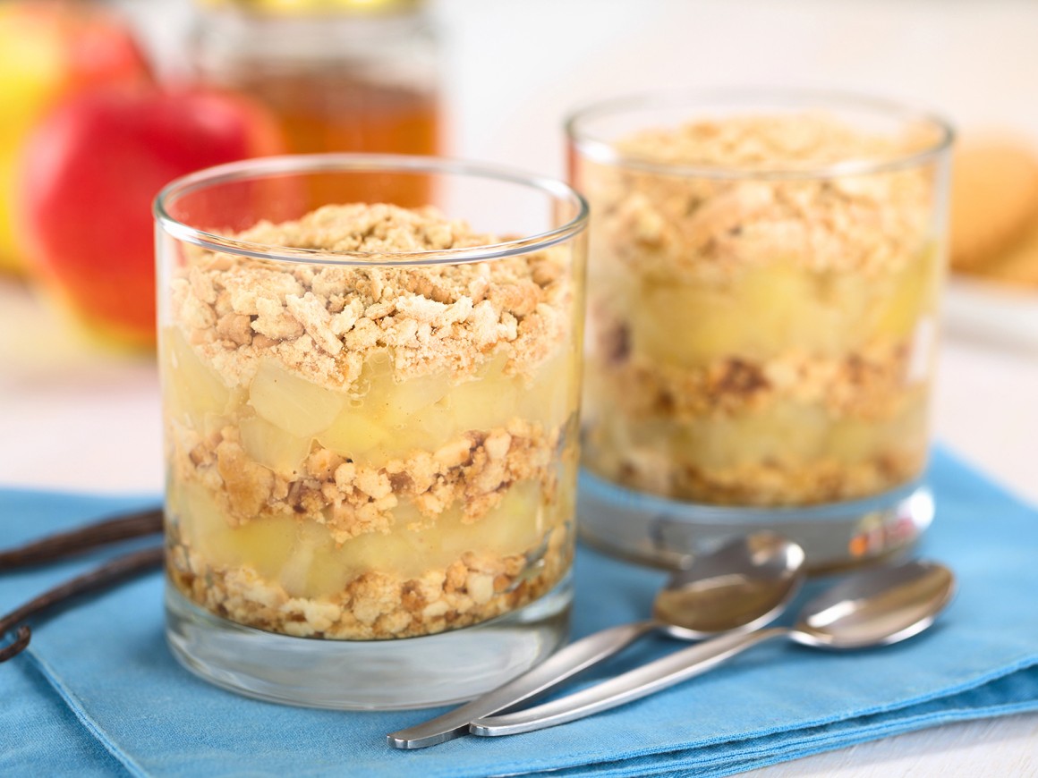 Dänischer Apfelkuchen im Glas