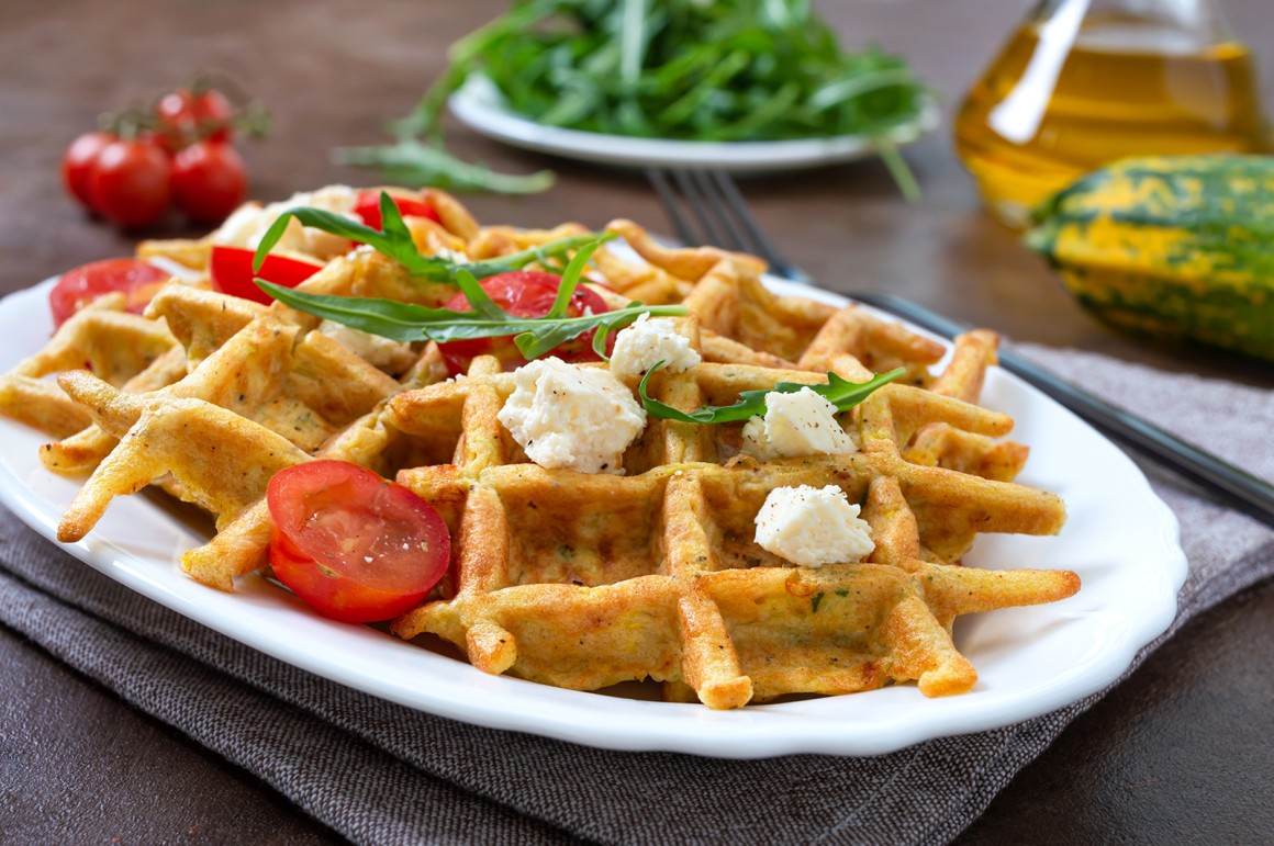 Herzhafte Zucchini-Waffeln