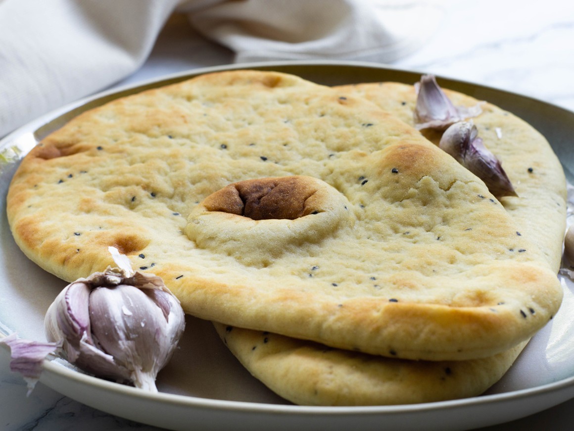 Pfannenbrot mit Knoblauch