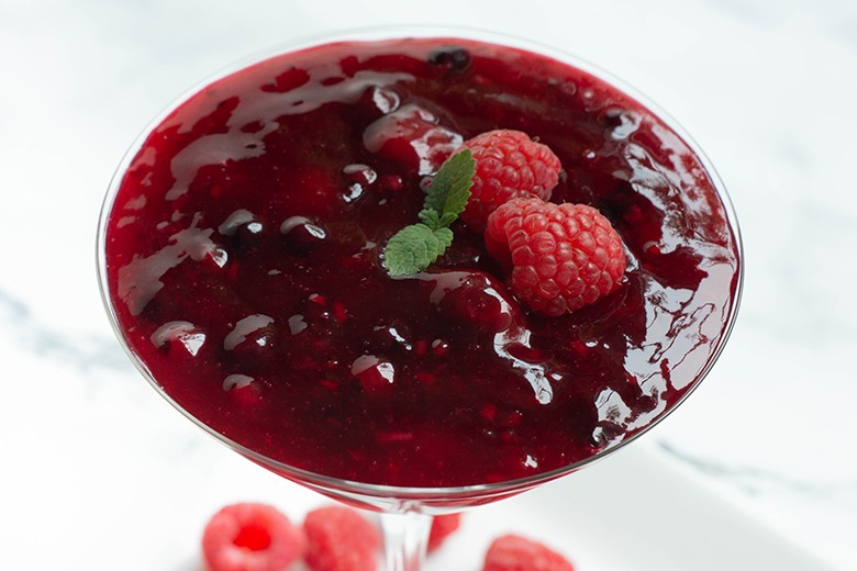 Zuckerfreie rote Grütze