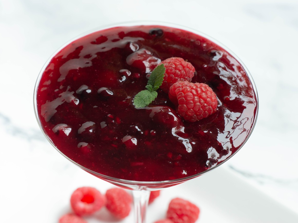 Zuckerfreie rote Grütze