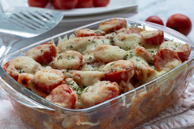 Pasta Quattro Formaggi in Tomatensoße