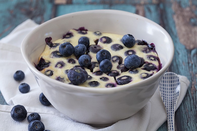 Cheesecake-Bowl mit Blaubeeren