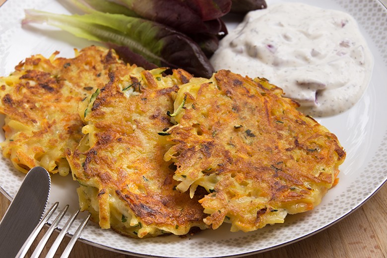 Zucchini-Möhrenpuffer