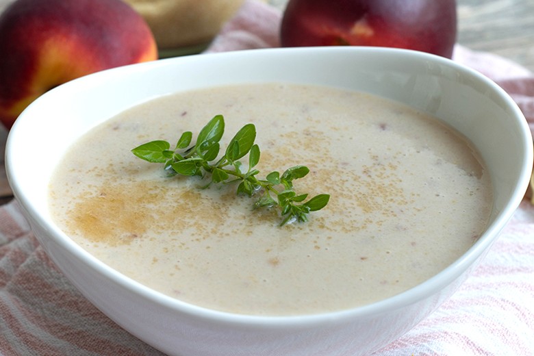 Dinkelgrießbrei mit Nektarine